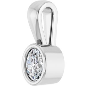 Platinum 4x3 mm Oval Charm/Pendant Mounting – image 3