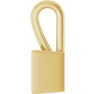 14K Yellow Gold 4.5x4.5 mm Square Charm/Pendant Mounting – image 6