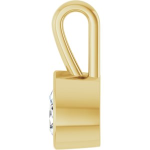 14K Yellow Gold 6x4 mm Pear Charm/Pendant Mounting – image 5