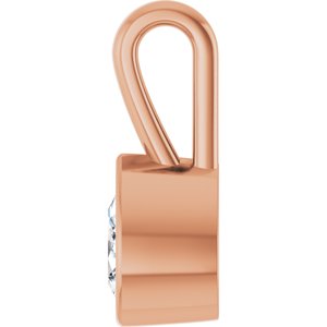 14K Rose Gold 6x4 mm Pear Charm/Pendant Mounting – image 5