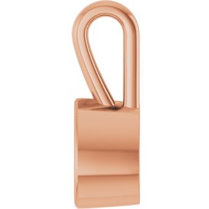 14K Rose Gold 6x4 mm Pear Charm/Pendant Mounting – image 6