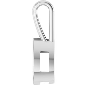 14K X1 White Gold 10.5x5.5 mm Pear Charm/Pendant Mounting – image 6