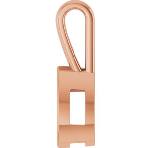 18K Rose Gold 10.5x5.5 mm Pear Charm/Pendant Mounting – image 6
