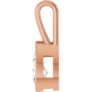 18K Rose Gold 10.5x5.5 mm Pear Charm/Pendant Mounting – image 5
