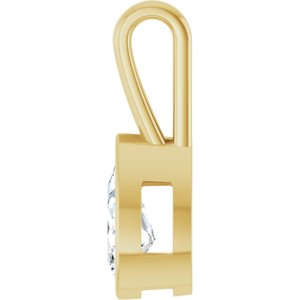 14K Yellow Gold 10.5x5.5 mm Pear Charm/Pendant Mounting – image 5