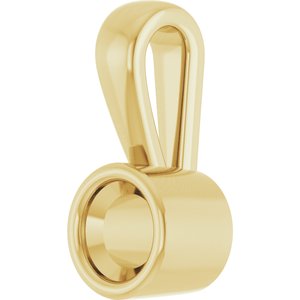 18K Yellow Gold 3.8 mm Round Charm/Pendant Mounting – image 4