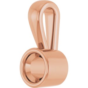 14K Rose Gold 3.8 mm Round Charm/Pendant Mounting – image 4