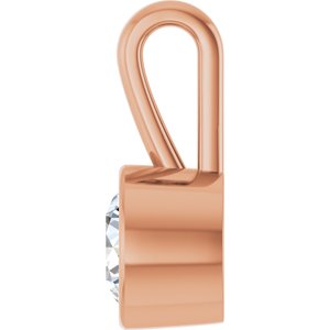 10K Rose Gold 7 mm Round Charm/Pendant Mounting – image 5