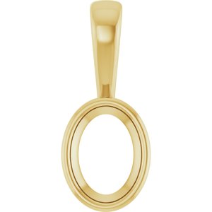 18K Yellow Gold 7.5x5.5 mm Oval Charm/Pendant Mounting – image 2