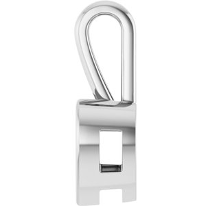 10K White Gold 9x9 mm Heart Charm/Pendant Mounting – image 6