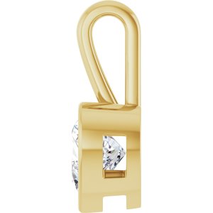 18K Yellow Gold 9x9 mm Heart Charm/Pendant Mounting – image 5