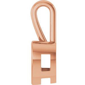 18K Rose Gold 9x9 mm Heart Charm/Pendant Mounting – image 6