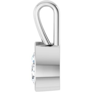 10K X1 White Gold 8x5 mm Pear Charm/Pendant Mounting – image 5