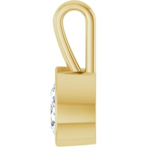 10K Yellow Gold 8x5 mm Pear Charm/Pendant Mounting – image 5