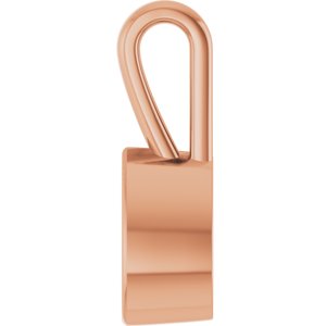 14K Rose Gold 8x5 mm Pear Charm/Pendant Mounting – image 6