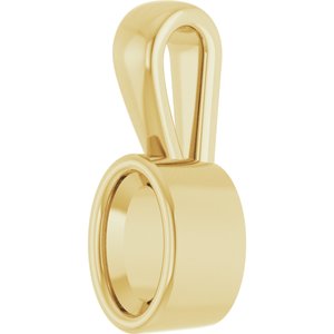 14K Yellow Gold 5x3 mm Oval Charm/Pendant Mounting – image 4