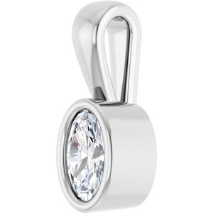 Continuum Sterling Silver 5x3 mm Oval Charm/Pendant Mounting – image 3