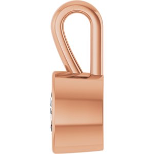 18K Rose Gold 5x3 mm Oval Charm/Pendant Mounting – image 5
