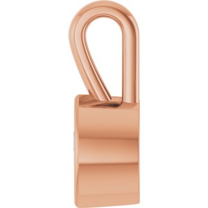 18K Rose Gold 5x3 mm Marquise Charm/Pendant Mounting – image 5