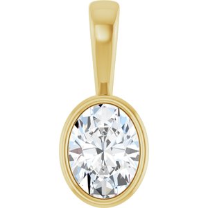 10K Yellow Gold 8x6 mm Oval Charm/Pendant Mounting