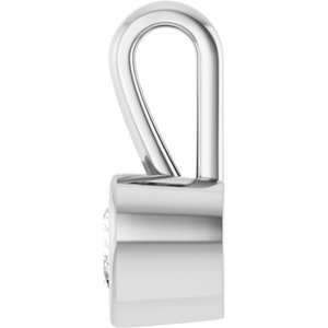 10K X1 White Gold 5x5 mm Heart Charm/Pendant Mounting – image 5