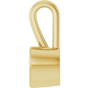 14K Yellow Gold 5x5 mm Heart Charm/Pendant Mounting – image 6