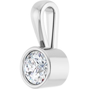 Platinum 5.5 mm Round Charm/Pendant Mounting – image 3