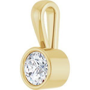 10K Yellow Gold 5.5 mm Round Charm/Pendant Mounting – image 3