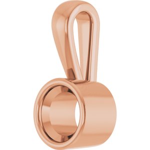 10K Rose Gold 5.5 mm Round Charm/Pendant Mounting – image 4