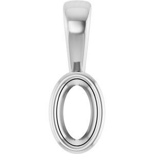 Continuum Sterling Silver 5x3 mm Oval Charm/Pendant Mounting – image 2