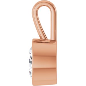14K Rose Gold 9x7 mm Oval Charm/Pendant Mounting – image 5