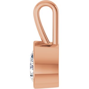 14K Rose Gold 8x6 mm Pear Charm/Pendant Mounting – image 5
