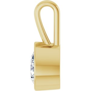 18K Yellow Gold 8x6 mm Pear Charm/Pendant Mounting – image 5