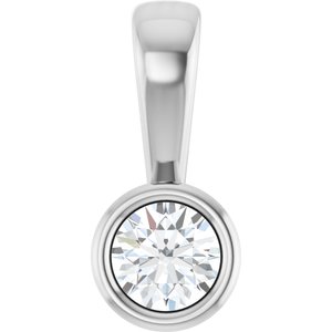 10K X1 White Gold 3.5 mm Round Charm/Pendant Mounting