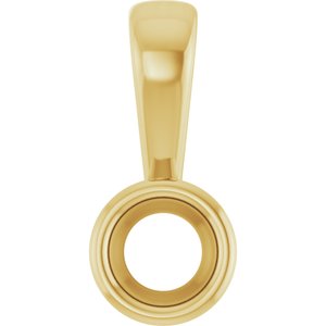 10K Yellow Gold 3.5 mm Round Charm/Pendant Mounting – image 2