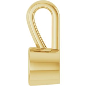 18K Yellow Gold 3.5 mm Round Charm/Pendant Mounting – image 6