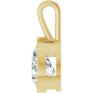 14K Yellow Gold 16x12 mm Pear Charm/Pendant Mounting – image 5