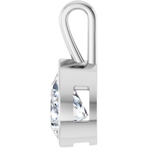 14K X1 White Gold 16x12 mm Pear Charm/Pendant Mounting – image 5