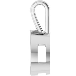 18K White Gold 16x12 mm Pear Charm/Pendant Mounting – image 6