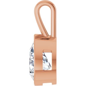 14K Rose Gold 16x12 mm Pear Charm/Pendant Mounting – image 5
