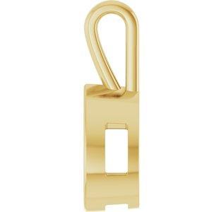 14K Yellow Gold 16x12 mm Pear Charm/Pendant Mounting – image 6