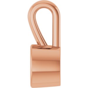 14K Rose Gold 4x3 mm Oval Charm/Pendant Mounting – image 6