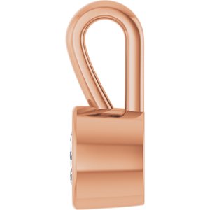 14K Rose Gold 4x3 mm Oval Charm/Pendant Mounting – image 5