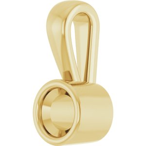 18K Yellow Gold 3.75 mm Round Charm/Pendant Mounting – image 4