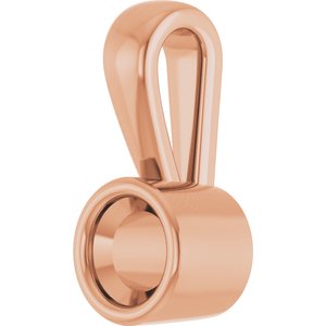 10K Rose Gold 3.75 mm Round Charm/Pendant Mounting – image 4