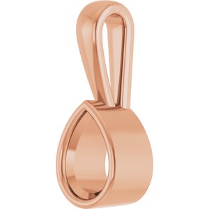 18K Rose Gold 7x5 mm Pear Charm/Pendant Mounting – image 4