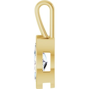 18K Yellow Gold 16x8 mm Marquise Charm/Pendant Mounting – image 5