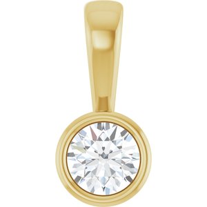 10K Yellow Gold 4.4 mm Round Charm/Pendant Mounting