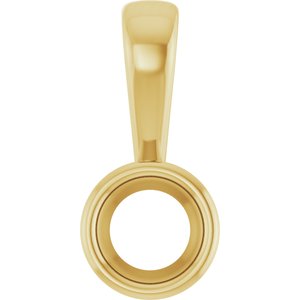 18K Yellow Gold 4.4 mm Round Charm/Pendant Mounting – image 2