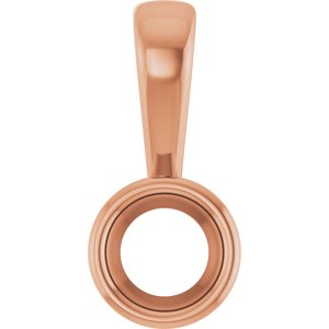 18K Rose Gold 4.4 mm Round Charm/Pendant Mounting – image 2
